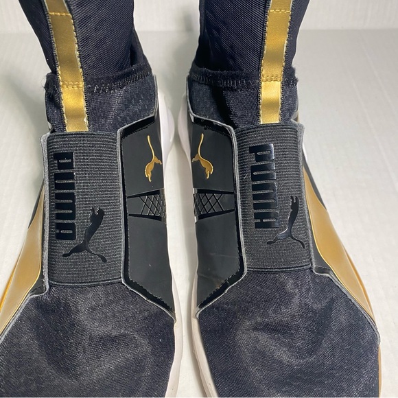 Kylie Jenner Puma Fierce Gold High Top Sneakers size 9 (Q - Picture 4 of 9